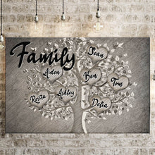 Load image into Gallery viewer, Family Love Tree Personalized Custom Premium Canvas Poster
