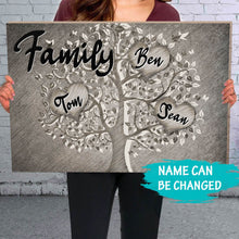 Load image into Gallery viewer, Family Love Tree Personalized Custom Premium Canvas Poster
