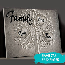 Load image into Gallery viewer, Family Love Tree Personalized Custom Premium Canvas Poster
