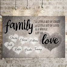 Load image into Gallery viewer, For Family a Love Personalized Custom Premium Canvas
