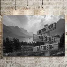 Load image into Gallery viewer, Mountain Range Multi-Names Premium Canvas Poster
