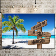 Load image into Gallery viewer, Ocean Breeze Color Multi-Names Premium Canvas Poster
