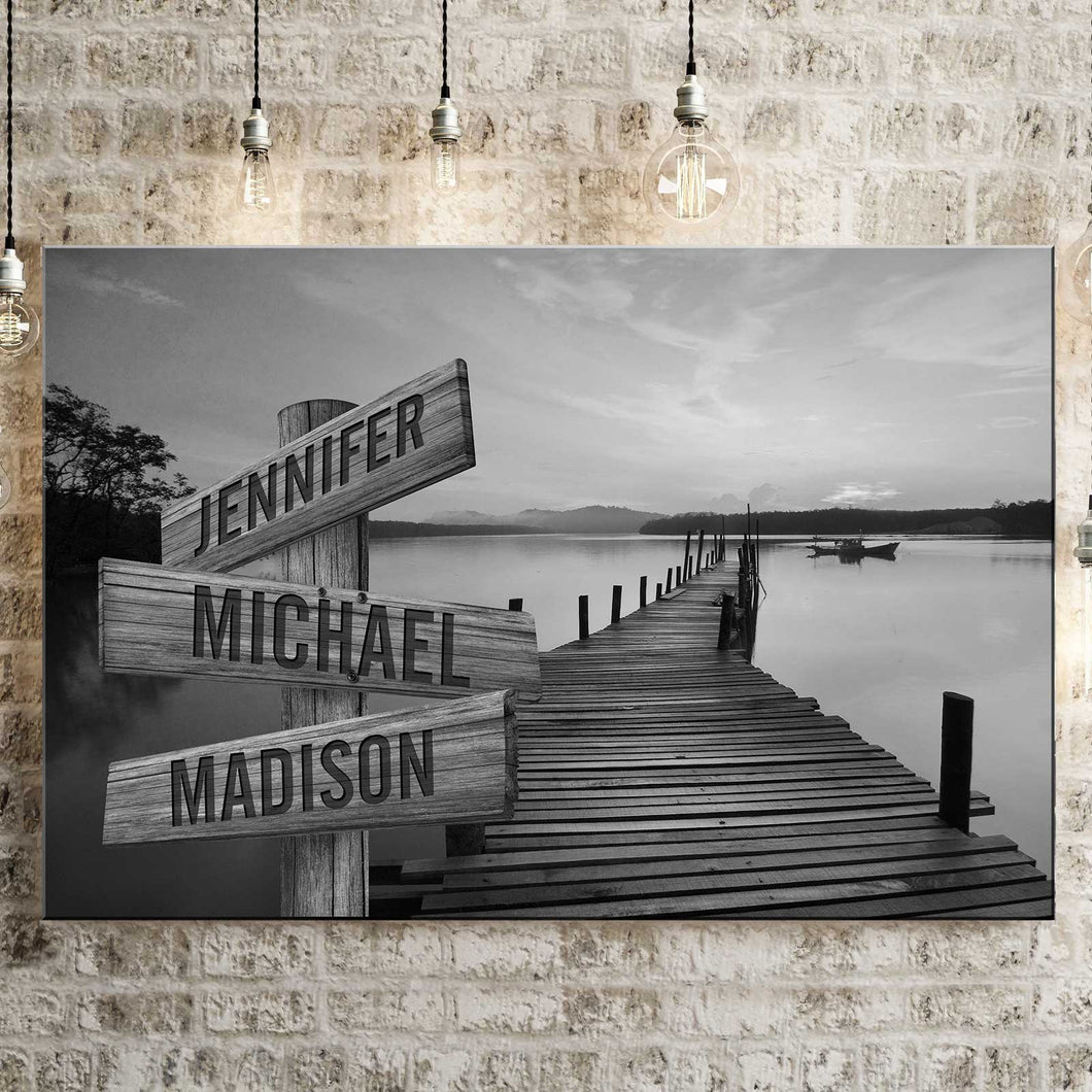 Riverside Scenery Multi-Names Premium Canvas Poster