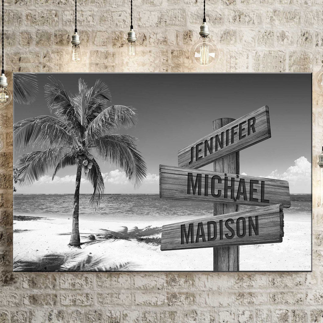 Ocean Breeze Multi-Names Premium Canvas Poster