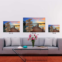 Load image into Gallery viewer, Riverside Scenery Color Multi-Names Premium Canvas
