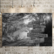 Load image into Gallery viewer, Autumn Road Multi-Names Premium Canvas Poster
