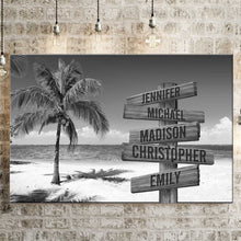 Load image into Gallery viewer, Ocean Breeze Multi-Names Premium Canvas Poster
