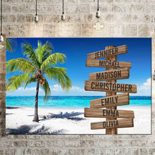 Load image into Gallery viewer, Ocean Breeze Color Multi-Names Premium Canvas Poster
