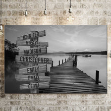 Load image into Gallery viewer, Riverside Scenery Multi-Names Premium Canvas Poster
