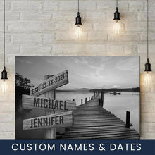 Load image into Gallery viewer, Riverside Scenery Multi-Names Premium Canvas Poster
