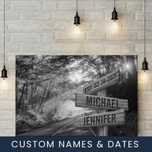 Load image into Gallery viewer, Autumn Road Multi-Names Premium Canvas Poster
