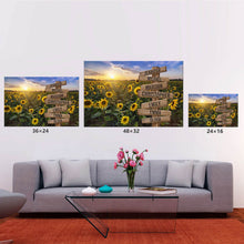 Load image into Gallery viewer, Sunflower Field Color Multi-Names Premium Canvas Poster
