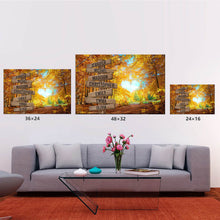 Load image into Gallery viewer, Autumn Heart Color Multi-Names Premium Canvas Poster
