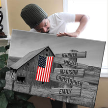 Load image into Gallery viewer, American Barn Multi-Names Premium Canvas
