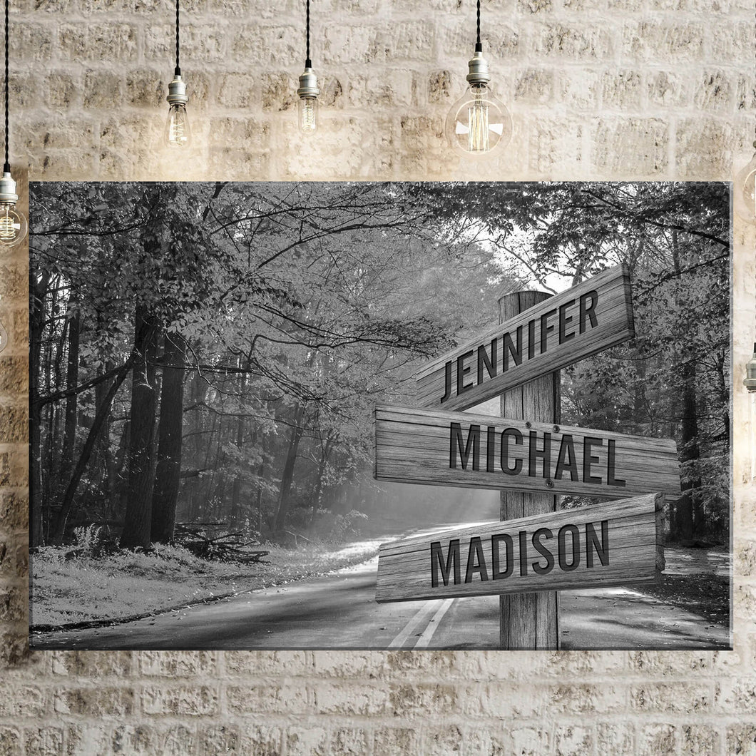 Autumn Sunshine Multi-Names Premium Canvas Poster