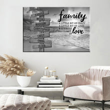 Load image into Gallery viewer, Beach Sunset A Little Whole Lot of Love Multi-Names Premium Canvas Poster
