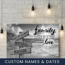 Load image into Gallery viewer, Beach Sunset A Little Whole Lot of Love Multi-Names Premium Canvas Poster
