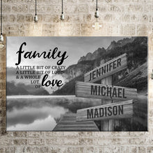 Load image into Gallery viewer, Canyon Pier A Little Whole Lot of Love Multi-Names Premium Canvas
