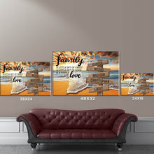 Load image into Gallery viewer, Ocean Sunset Color A Little Whole Lot of Love Multi-Names Premium Canvas
