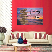 Load image into Gallery viewer, Beach Sunrise Color A Little Whole Lot of Love Multi-Names Premium Canvas Poster
