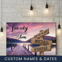 Load image into Gallery viewer, River Pier Color A Little Whole Lot of Love Multi-Names Premium Canvas Poster
