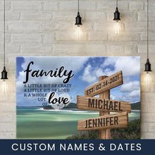 Load image into Gallery viewer, Whitehaven Beach Color A Little Whole Lot of Love Multi-Names Premium Canvas Poster
