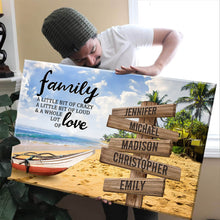 Load image into Gallery viewer, Beach Palm Trees  Color A Little Whole Lot of Love Multi-Names Premium Canvas

