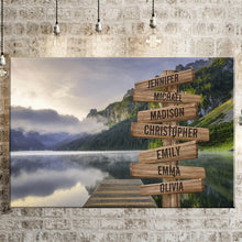 Load image into Gallery viewer, Canyon Pier Color Multi-Names Premium Canvas
