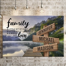 Load image into Gallery viewer, Canyon Pier Color A Little Whole Lot of Love Multi-Names Premium Canvas Poster
