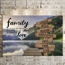 Load image into Gallery viewer, Canyon Pier Color A Little Whole Lot of Love Multi-Names Premium Canvas Poster
