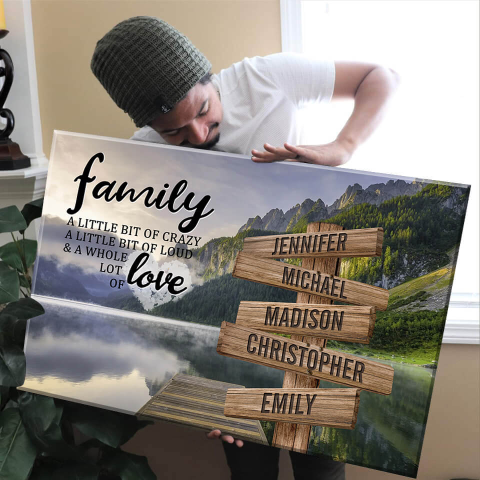 Canyon Pier Color A Little Whole Lot of Love Multi-Names Premium Canvas