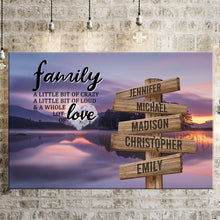 Load image into Gallery viewer, Lakeside Landscape Color A Little Whole Lot of Love Multi-Names Premium Canvas Poster
