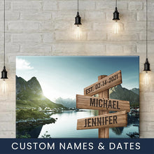 Load image into Gallery viewer, Mountain Creek Color Multi-Names Premium Canvas
