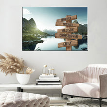 Load image into Gallery viewer, Mountain Creek Color Multi-Names Premium Canvas
