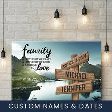 Load image into Gallery viewer, Mountain Creek Color A Little Whole Lot of Love Multi-Names Premium Canvas
