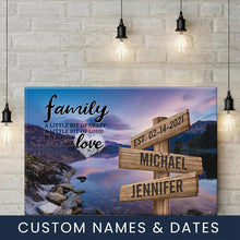 Load image into Gallery viewer, Mountain Lake  Color A Little Whole Lot of Love Multi-Names Premium Canvas Poster

