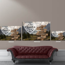 Load image into Gallery viewer, Mountain Range  Color All of Me Loves All of You Multi-Names Premium Canvas
