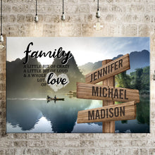 Load image into Gallery viewer, Mountain River Color A Little Whole Lot of Love Multi-Names Premium Canvas Poster
