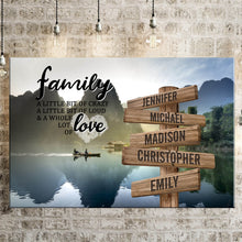 Load image into Gallery viewer, Mountain River Color A Little Whole Lot of Love Multi-Names Premium Canvas Poster
