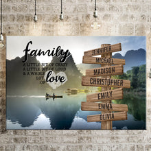 Load image into Gallery viewer, Mountain River Color A Little Whole Lot of Love Multi-Names Premium Canvas

