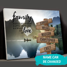 Load image into Gallery viewer, Mountain River Color A Little Whole Lot of Love Multi-Names Premium Canvas
