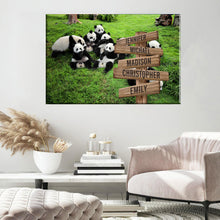 Load image into Gallery viewer, Prairie Panda Color Multi-Names Premium Canvas

