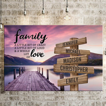 Load image into Gallery viewer, River Pier Color A Little Whole Lot of Love Multi-Names Premium Canvas Poster
