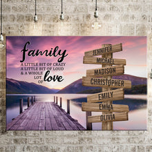 Load image into Gallery viewer, River Pier Color A Little Whole Lot of Love Multi-Names Premium Canvas Poster
