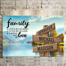 Load image into Gallery viewer, Riverside Scenery Color A Little Whole Lot of Love Multi-Names Premium Canvas
