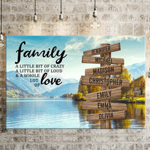 Load image into Gallery viewer, Riverside Scenery Color A Little Whole Lot of Love Multi-Names Premium Canvas

