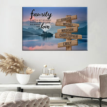 Load image into Gallery viewer, Riverside Sunset Color A Little Whole Lot of Love Multi-Names Premium Canvas Poster
