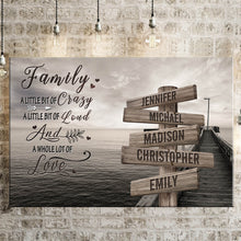 Load image into Gallery viewer, Seaside Dock Color A Whole Lot of Love Multi-Names Premium Canvas Poster
