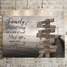 Load image into Gallery viewer, Seaside Dock Color A Whole Lot of Love Multi-Names Premium Canvas Poster
