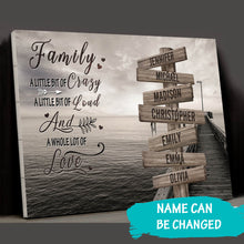 Load image into Gallery viewer, Seaside Dock Color A Whole Lot of Love Multi-Names Premium Canvas

